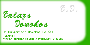 balazs domokos business card